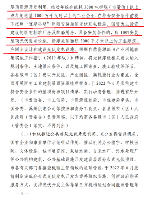 蘇州：國企廠房100%安裝分布式光伏！