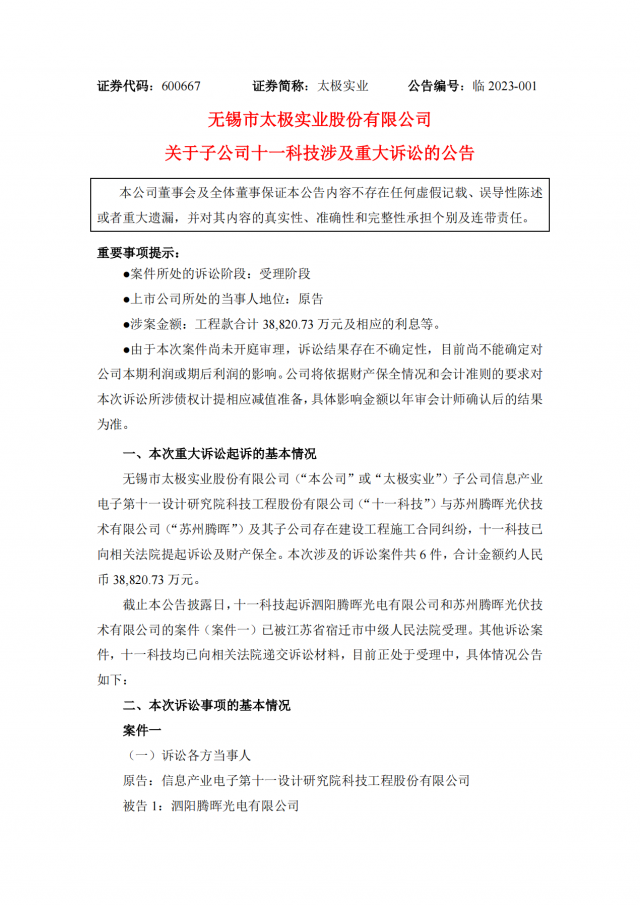 涉案金額3.88億！蘇州騰暉光伏被起訴